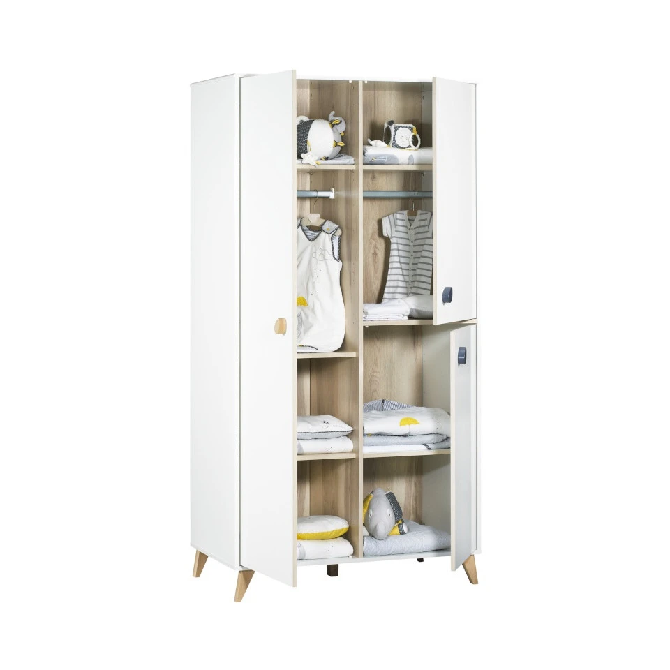 Armoire 3 Portes Oslo SAUTHON PoignĂ©es Gouttes D'eau â Image 2