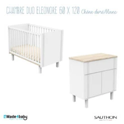 Chambre Duo Avec Lit 60x120 SAUTHON Eléonore Blanc