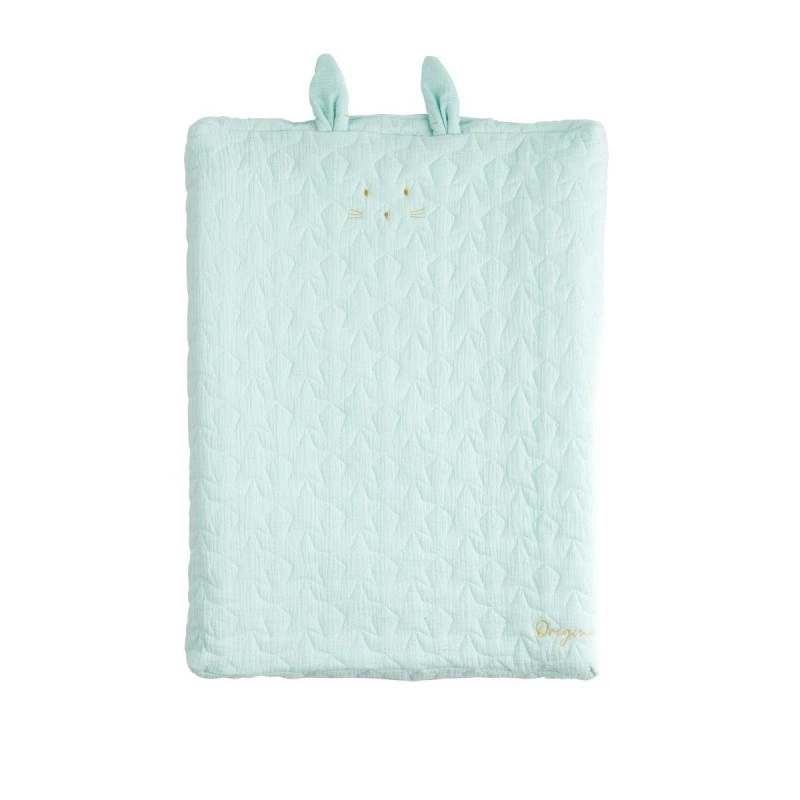 Housse De Matelas Ă Langer Original SAUTHON Bleu Aqua