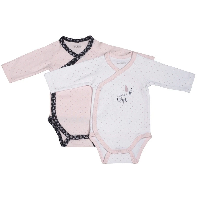 Lot De 2 Bodies Naissance SAUTHON Miss Fleur De Lune