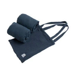 Lot De 2 Draps Housse 70x140 Ovale Original SAUTHON Bleu Saphir