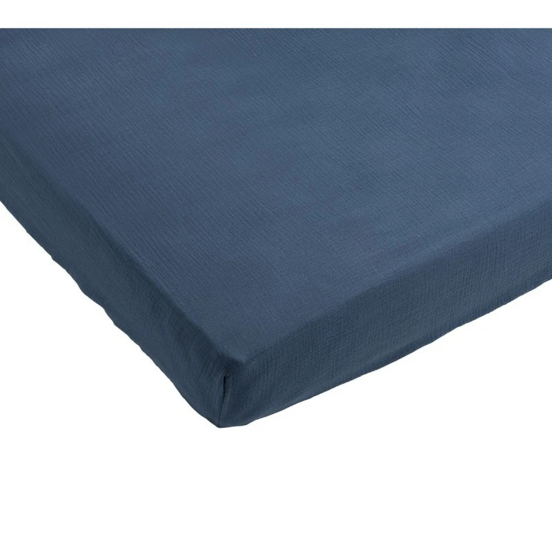Lot De 2 Draps Housse 70x140 Ovale Original SAUTHON Bleu Saphir â Image 3