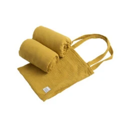Lot De 2 Draps Housse 70x140 Ovale Original SAUTHON Jaune Topaze