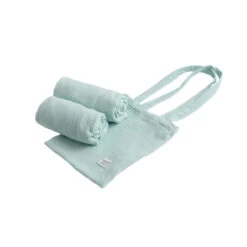Lot De 2 Draps Housse De Berceau Original SAUTHON Bleu Aqua