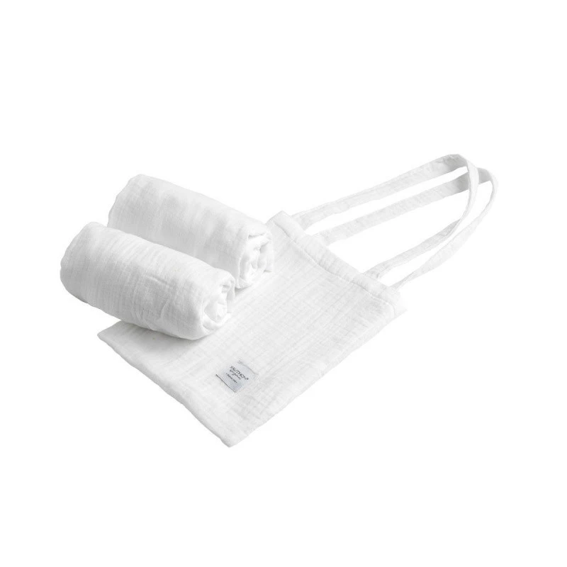 Lot De 2 Draps Housse De Berceau Ovale Original SAUTHON Blanc Cristal