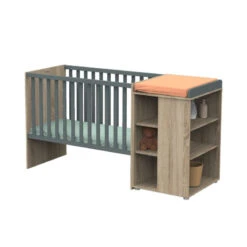 Lit Combiné évolutif 60x120 Nova SAUTHON Gris Volcan