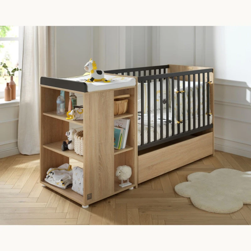 Lit Combiné évolutif 60x120 Nova SAUTHON Gris Volcan – Image 4