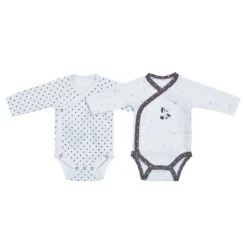 Lot De 2 Bodies Blanc/noir Naissance SAUTHON Chao Chao