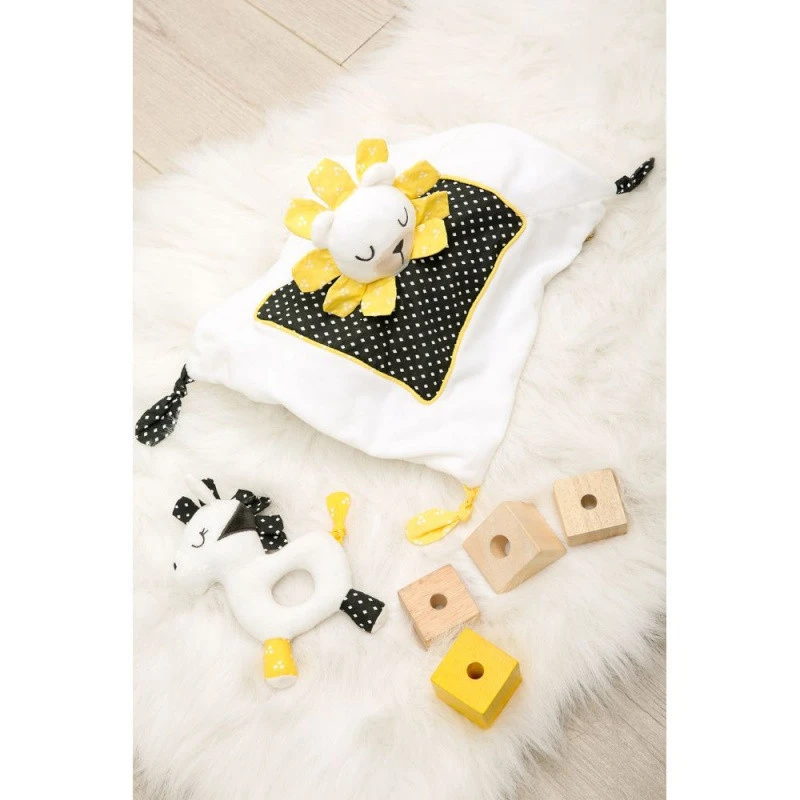 Doudou Mouchoir SAUTHON Pluche Et Pompon â Image 4