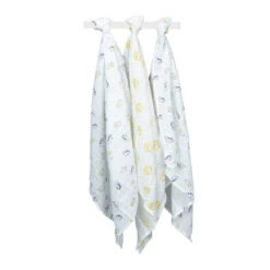 Lot De 3 Langes 70x70cm SAUTHON Pluche Et Pompon