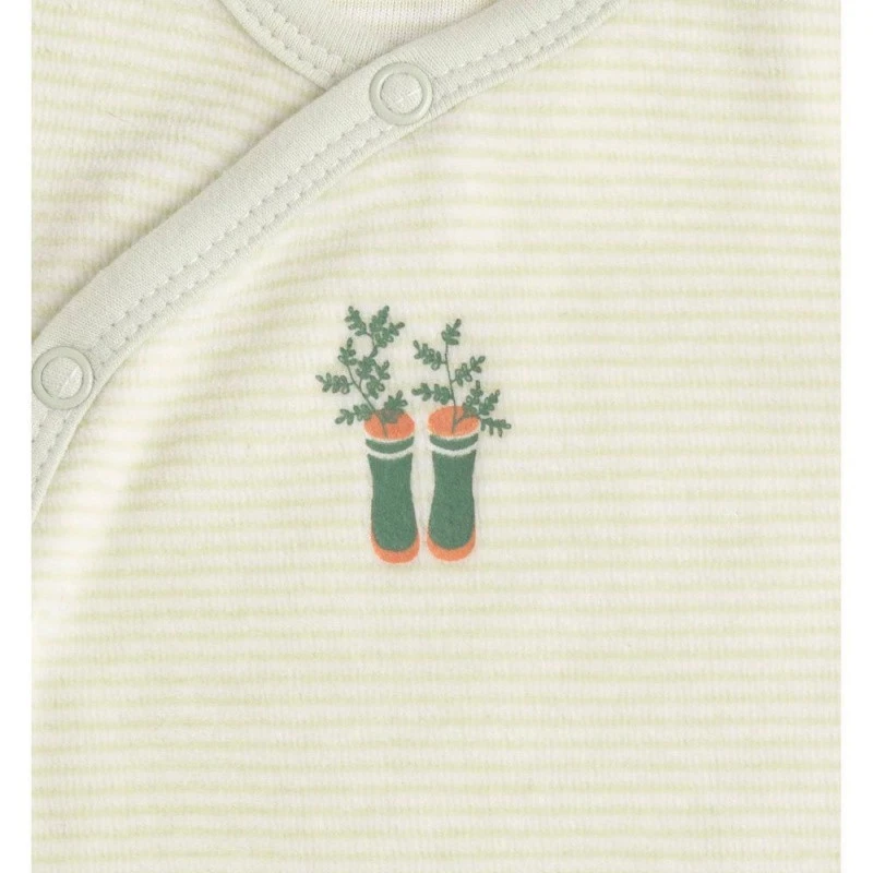Pyjama 3mois Ă Rayure Vertes SAUTHON Botanica â Image 2
