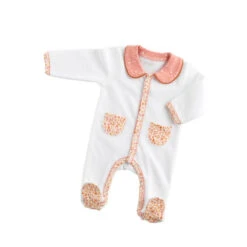 Pyjama Naissance Avec Col Motif Floral SAUTHON Esmée