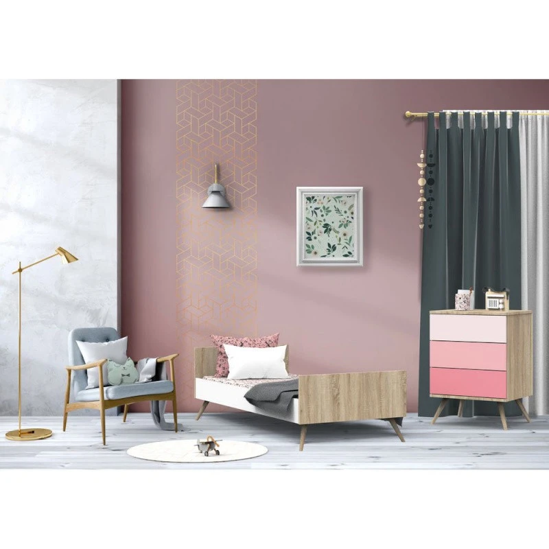 Lit CombinĂ© Transformable SAUTHON Seventies Rose â Image 4